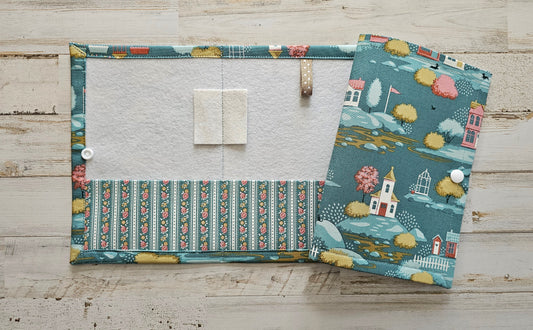 Thread Keeper - Tilda "Village Life" Teal Fabric