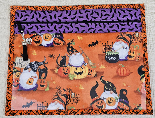 11" x 14" Project Bags - Orange with Purple Accent Halloween Bags