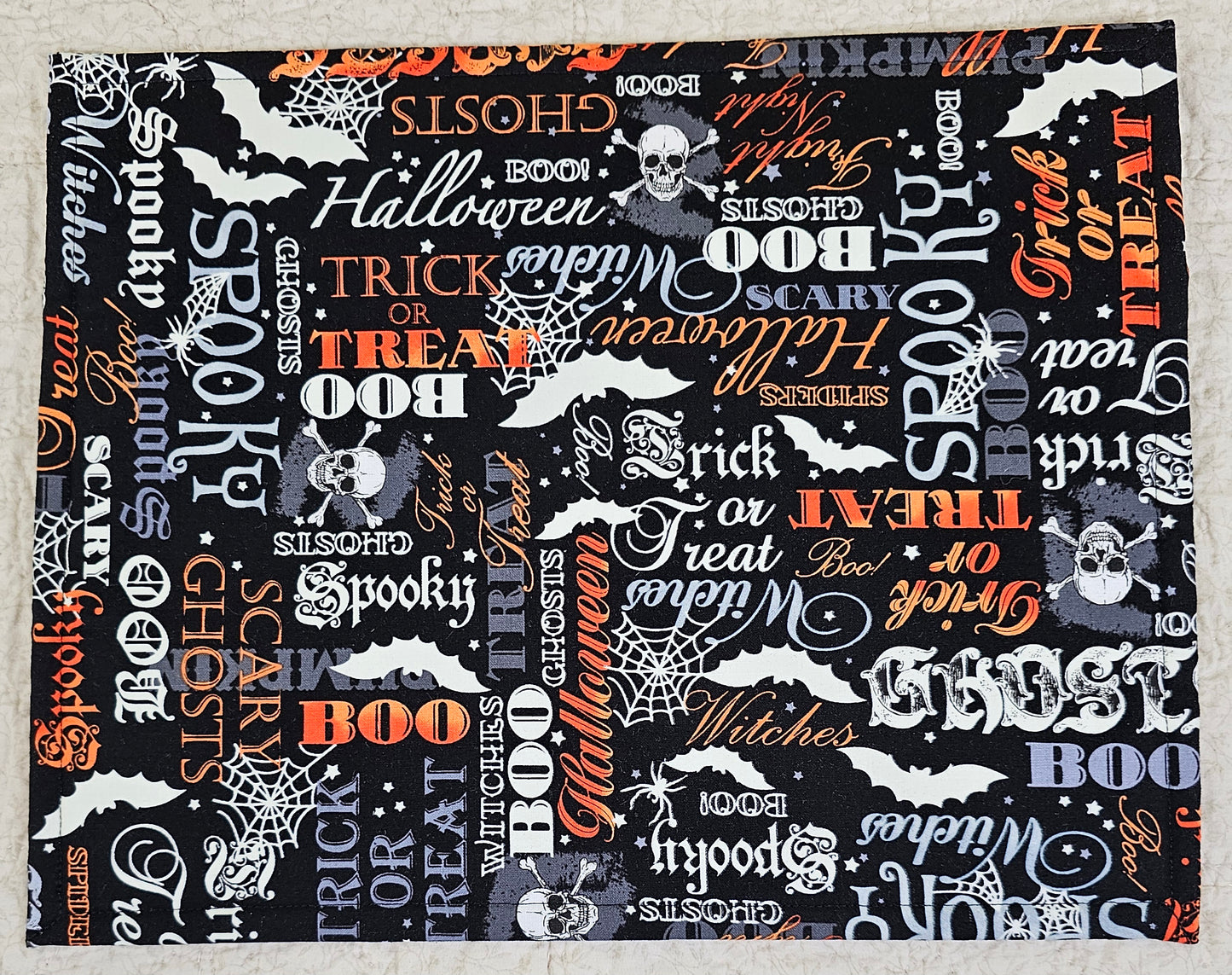 11" x 14" Project Bags - Black & White Halloween with Gost Accent Fabric