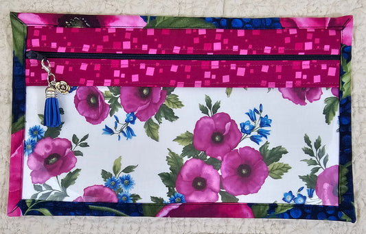 Fuchsia colored flowers - 6.5" x 11" Pouches
